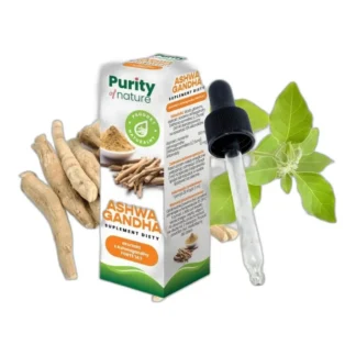 Ashwagandha krople 30 ml 10% Witanolidów Forte Purity of Nature — zdjęcie 1