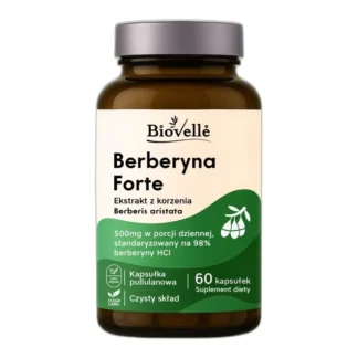 Biovelle Berberyna Forte z chromem 500 mg suplement diety 60 kaps. — zdjęcie 1