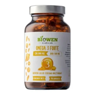 Biowen Omega 3 Forte 90 k EPA 1000 mg DHA 500 mg — zdjęcie 1
