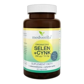 Kapsułki Medverita selen i cynk organiczny 60 sztuk — zdjęcie 1