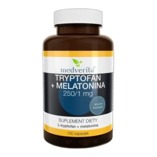 Kapsułki Medverita Tryptofan 250mg + Melatonina 1mg 100 szt. — zdjęcie 1