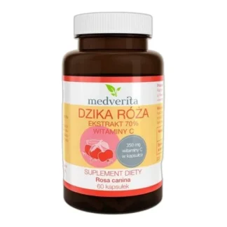 Medverita Dzika Róża Ekstrakt 70 % Witamina C 60 k — zdjęcie 1