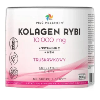 Pięć Przemian Kolagen Rybi truskawkowy 300 g MSM — zdjęcie 1