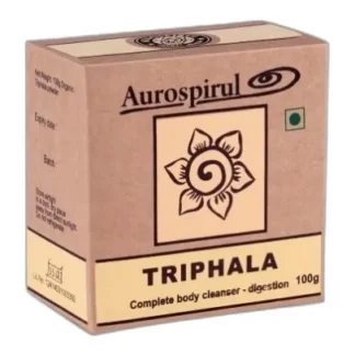 Proszek Aurospirul Triphala 100 g wegański oczyszczający — zdjęcie 1