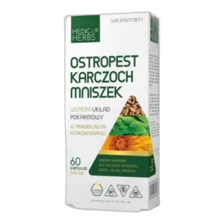 Suplement diety Medica Herbs ostropest karczoch mniszek kapsułki 60 szt. — zdjęcie 1
